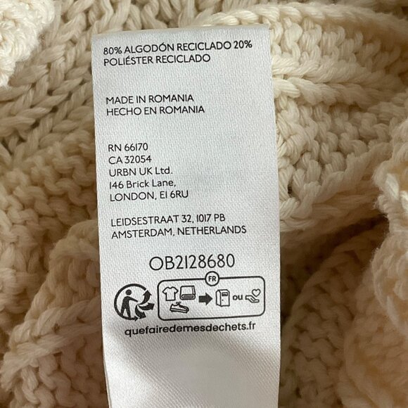 New Anthropologie Pilcro Med Cable Knit Turtleneck Sweater Fisherman - Picture 10 of 11